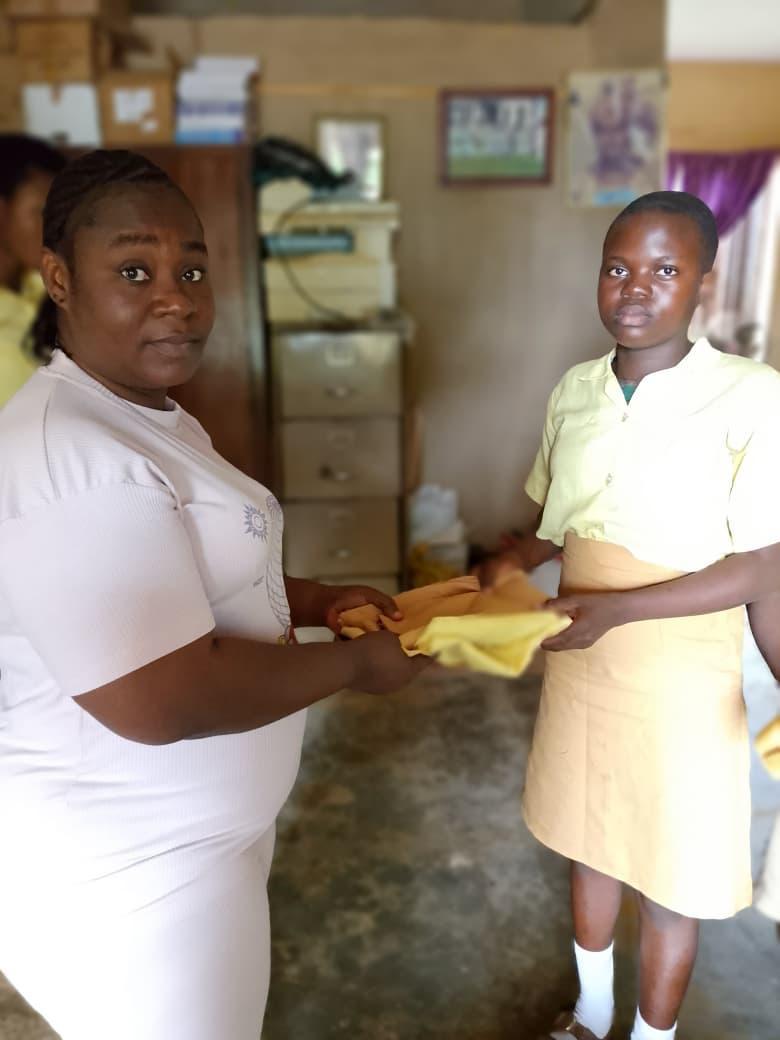 Peace Foundation Agency presenting school support to a student