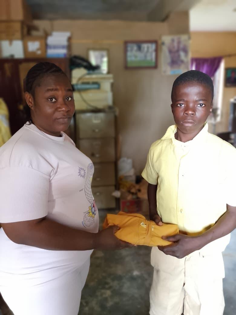 A student receiving support from Peace Foundation Agency